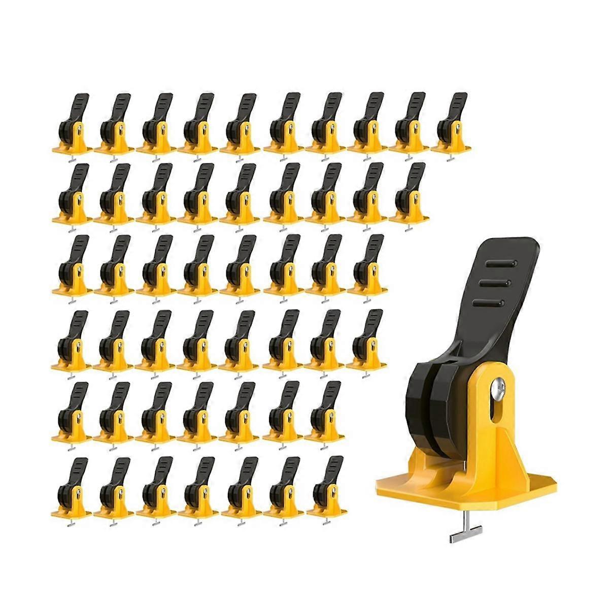 50 PCS Tile Tools for Leveling Installation, Reusable Tile Leveling System, Floor Leveling Tools, T