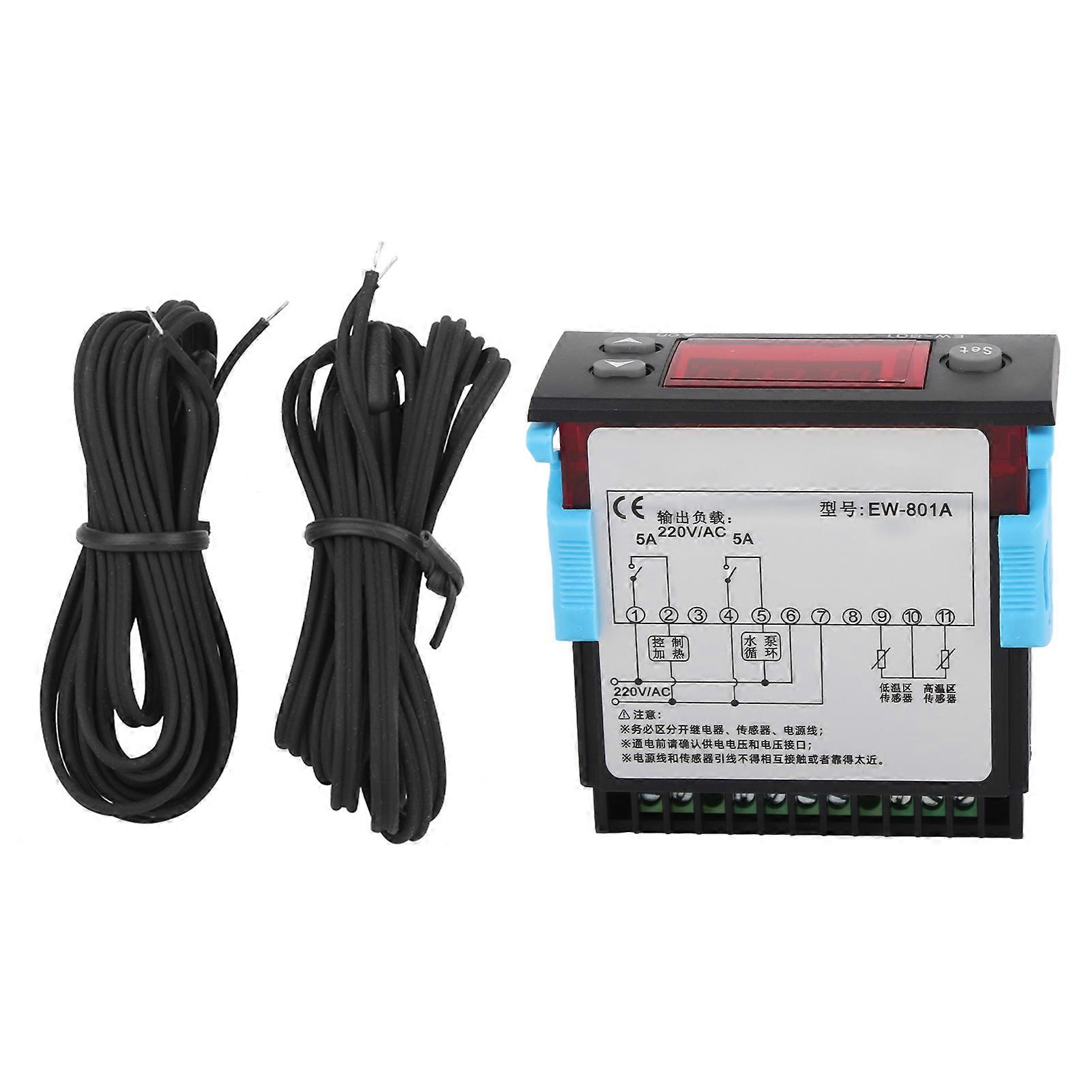 Solar Water Heater Temperature Controller Thermostat with Sensor Digital Display