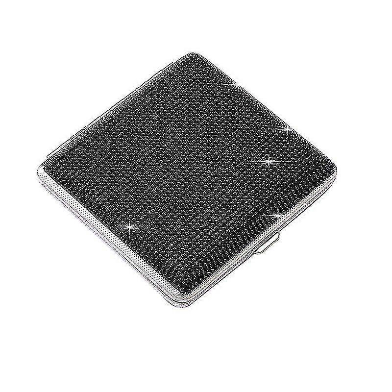 Metal Cigarette Cases Bling Crystal Cigarette Box Open Pocket Holder for 20 Cigarettes