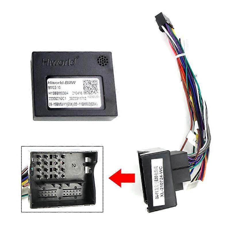 For 2Din Android Car Radio Fascias Frame For BMW 3 Series E90 E91 E92 E93 Car Multimedia Power Cord Canbus BOX Frame Panel Kit