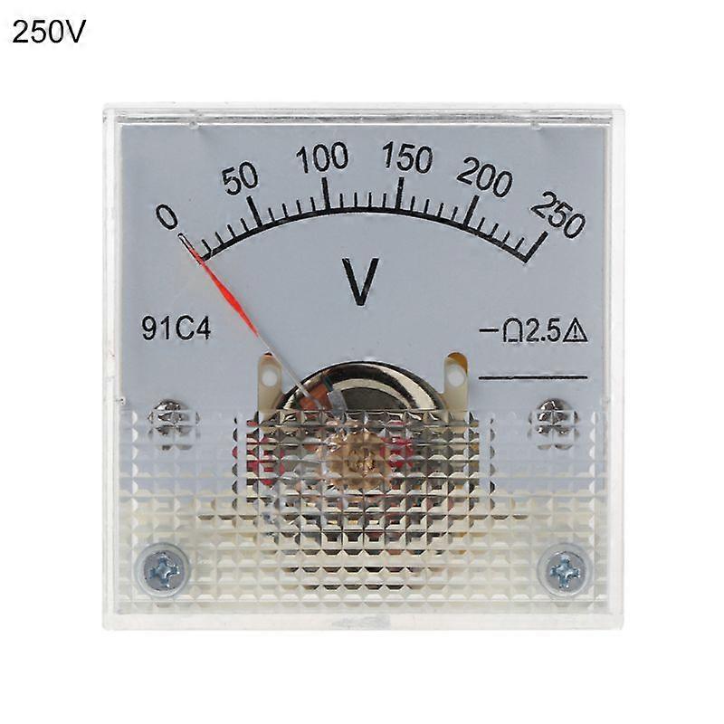 91C4 DC-Voltmeter-Analog-Panel-Spannungsmesser-mechanischer Zeigertyp 3/5/10/15/20/30/50/100/150/250V