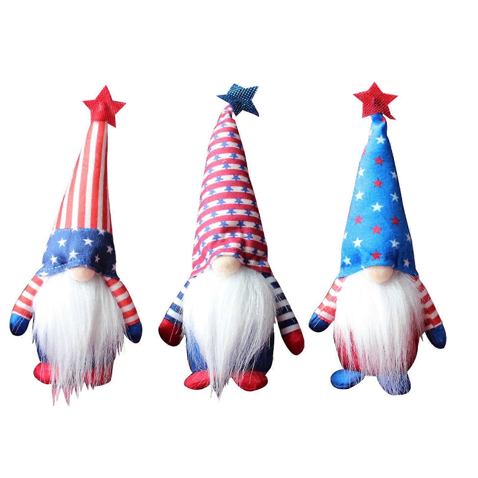 Independence Day Stuffed Gnome Dolls Window Display Figure Toy Festival Dcor