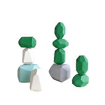5-32pcs houten sorteren stapelen balanceren steen rotsen educatief leren Montessori speelgoed bouwstenen
