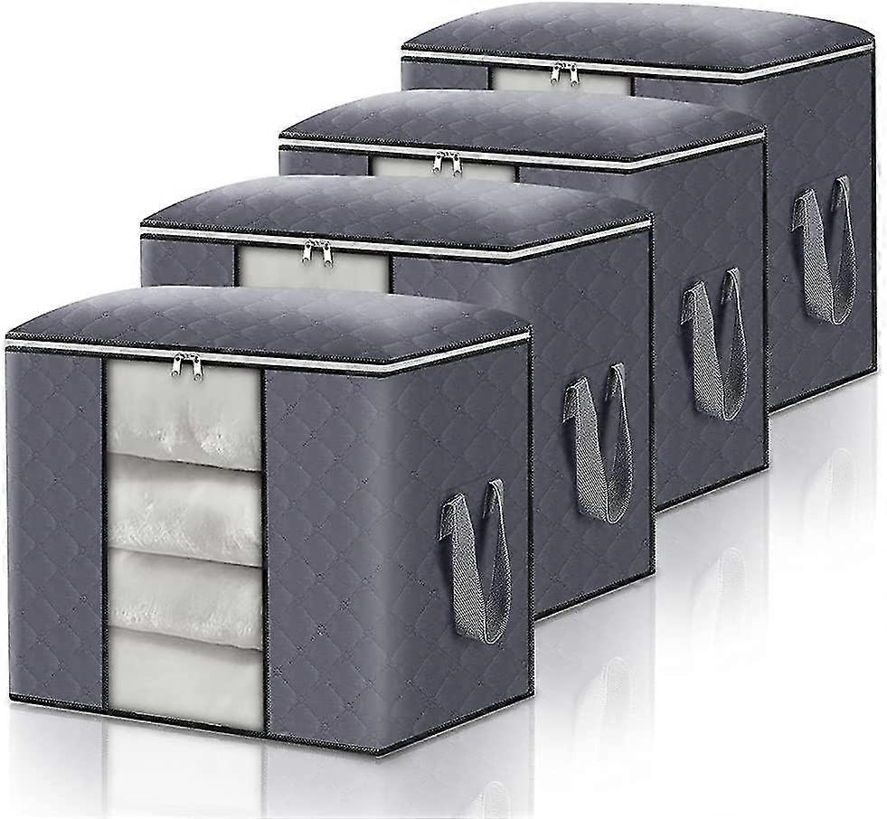 Storage Bag 4pcs. Clothing Storage. Big Capacity. Reinforced Handle. Transparent