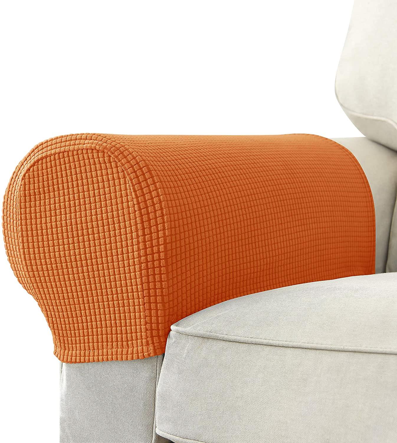 2pcs Jacquard Stretch Sofá Sillón Cubierta Muebles antideslizantes