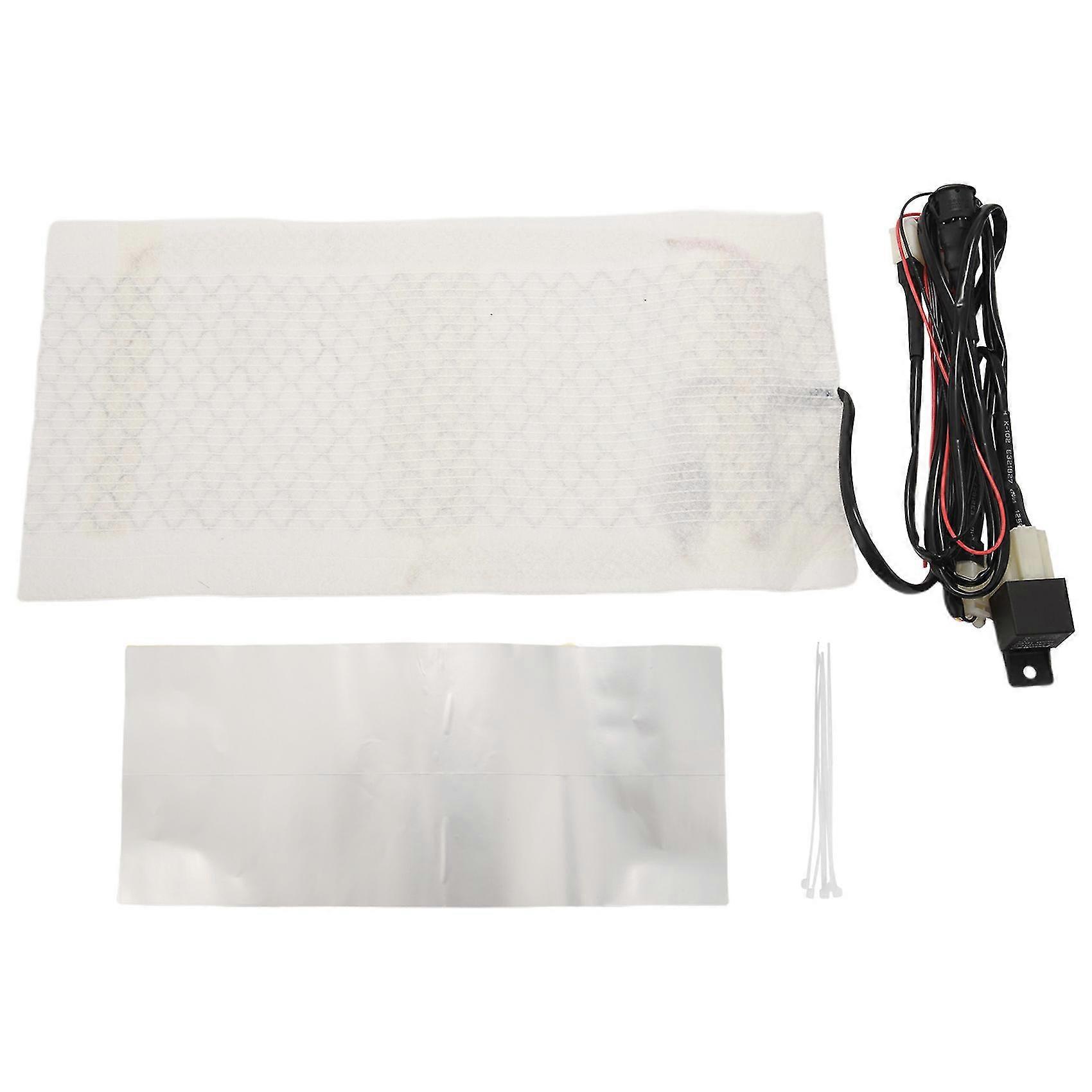 Moto universelle 12v avec interrupteur Coussin chauffant de siège en fibre de carbone