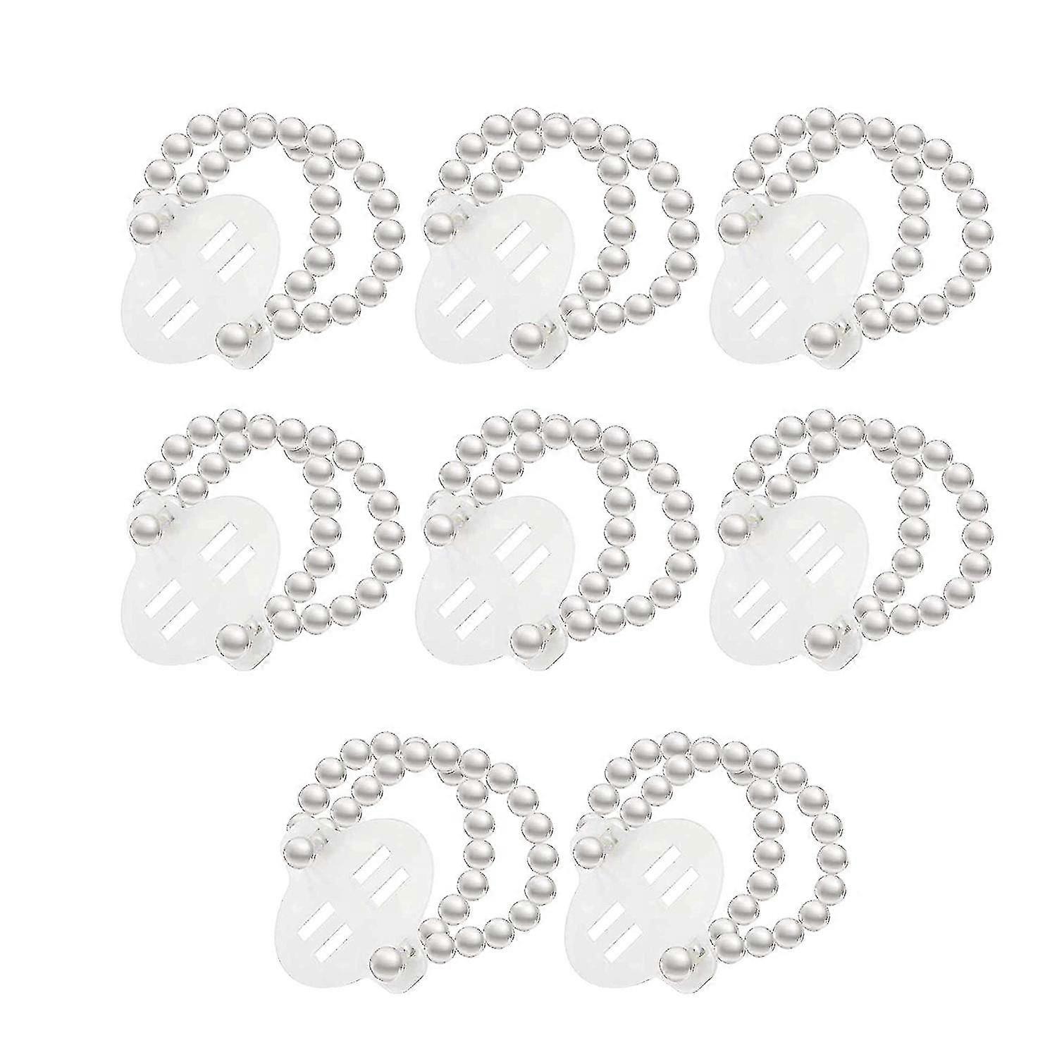 8 stk elastisk perle armbånd corsage tilbehør bryllup håndledd