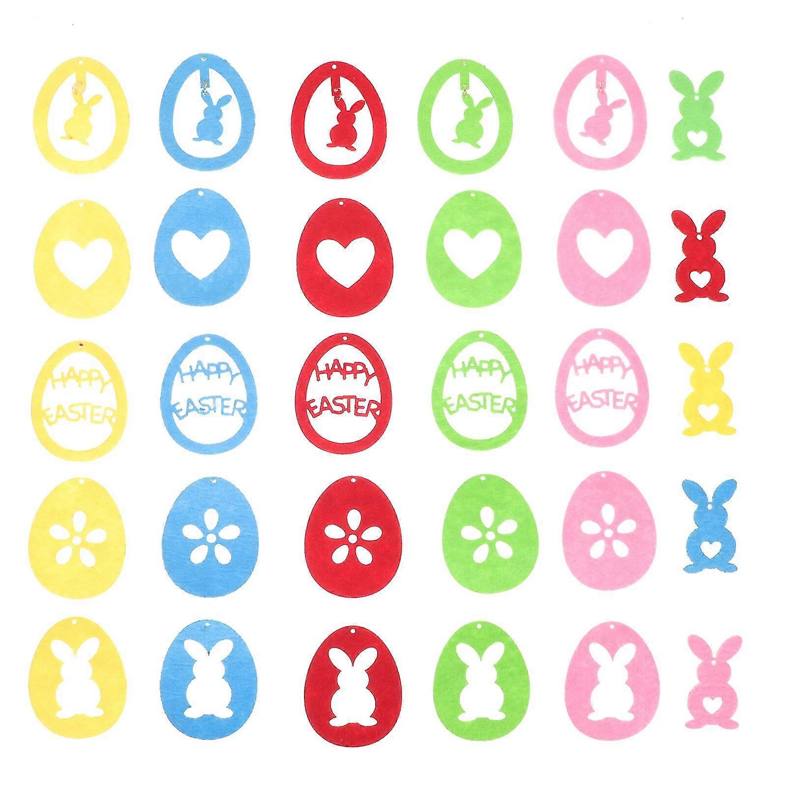 60Pcs Adorable Rabbit Shaped Decorations Dining Table Ornaments Easter DIY Accessories