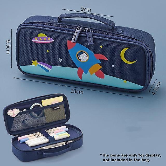 Angoo Cartoon Sac à main Style Pen Case Pencil Bag Mignon Licorne Dinosaure Main Tenu Sac De Rangement Portefeuille Papeterie École