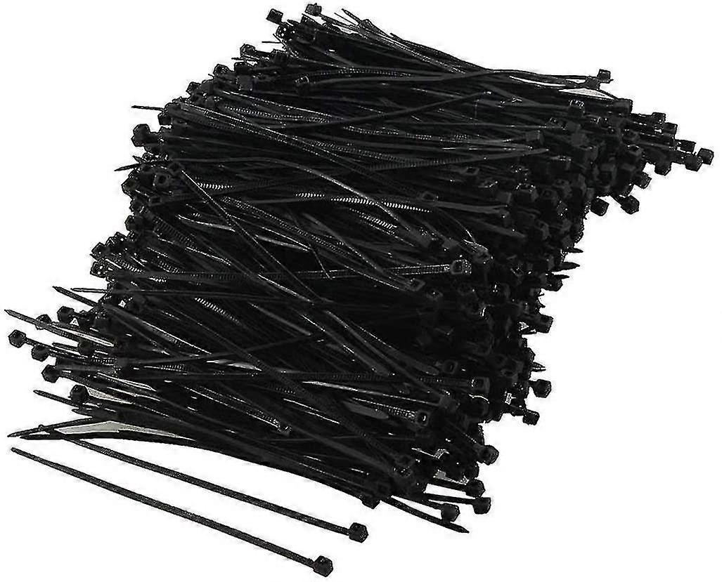 1000pcs Nylon Plastic Ties Cable Slide Tie (2x100mm, Negro)