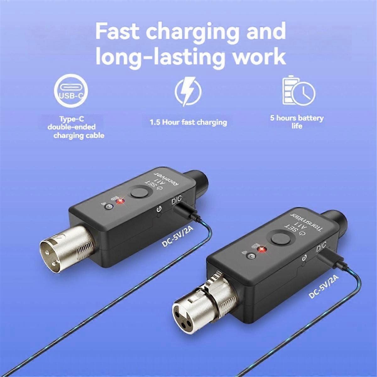 Microphone Wireless System Micphone Wireless  mitter UHF  mitter & Receiver for Dynamic/Condenser Microphon