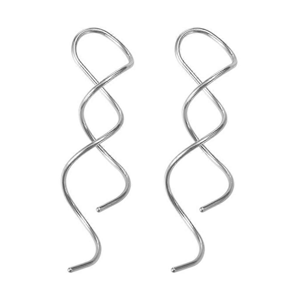 Lette Up Down Twist Hoop-øredobber for kvinner jenter wire threader øredobber