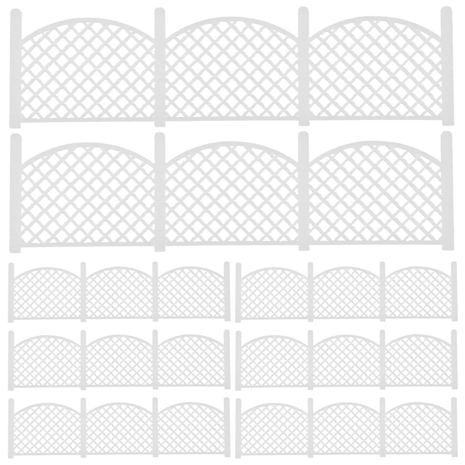 8 قطع مصغرة حديقة سياج دمية بيت مصغرة سياج زخرفة DIY نموذج سياج صغير