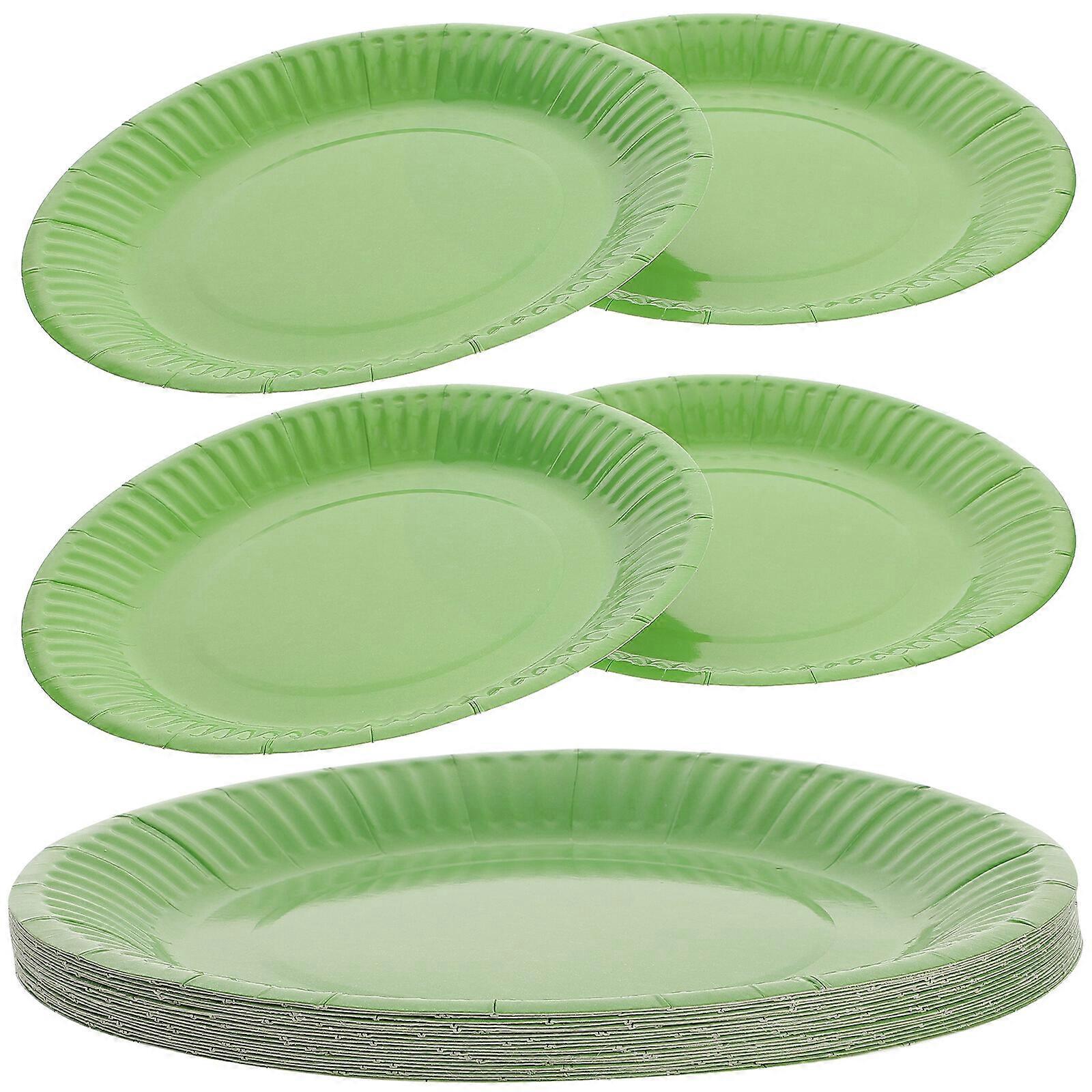 20Pcs Unique Party Plates Round Dessert Plates Green Color Plates Party Party for Party