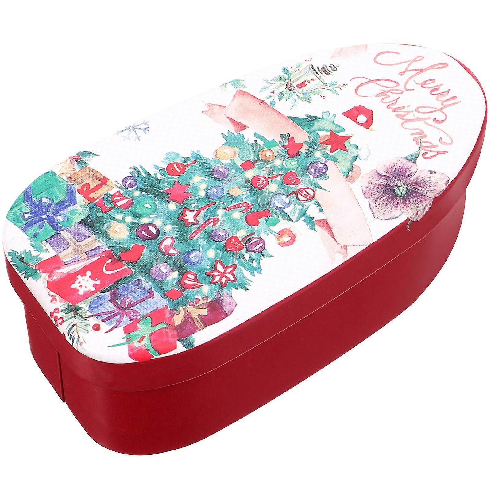 Christmas Sample Box Candy Iron Container Portable Cream Organizer Small Storage Box