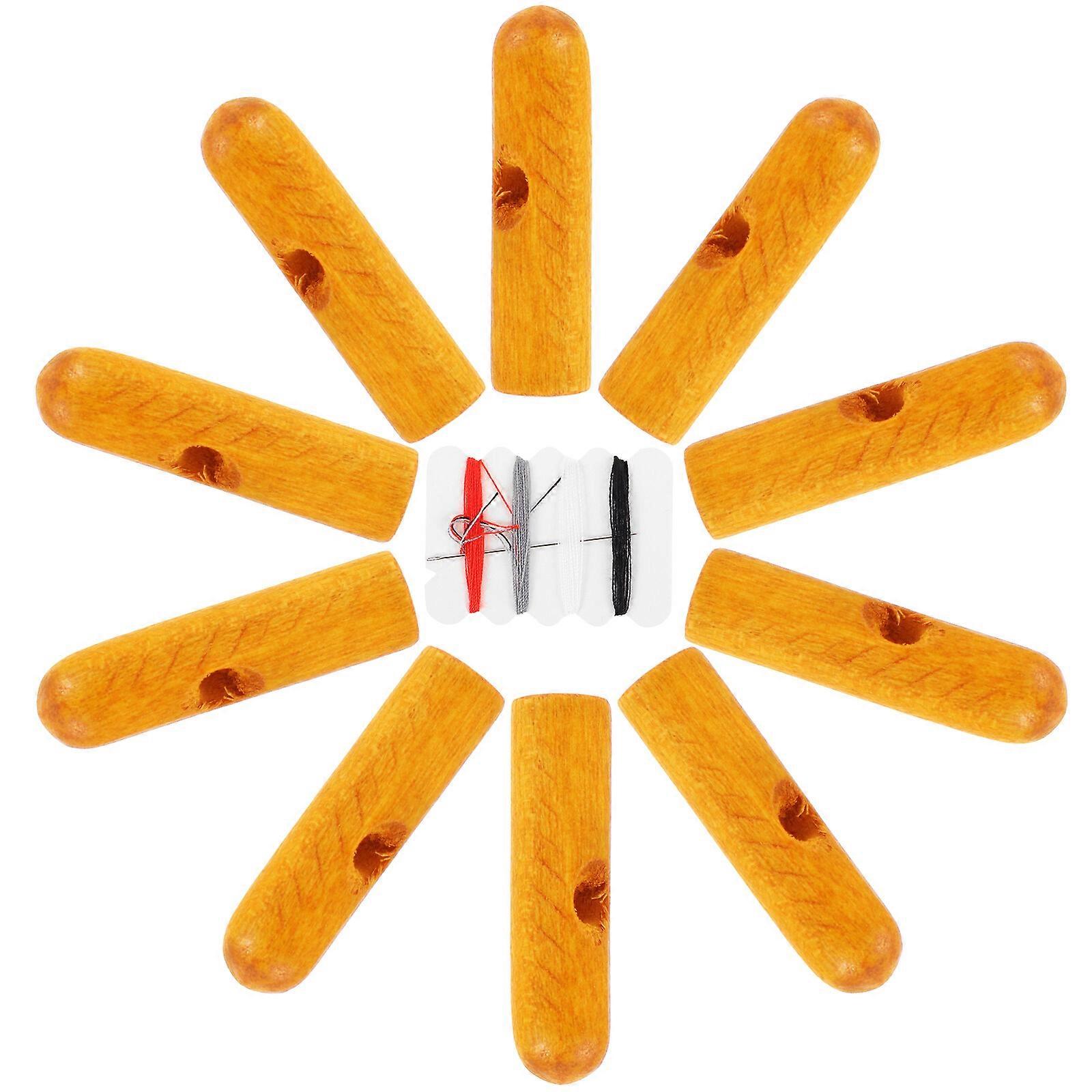 10 pcs Pluie Parapluie Queue Perles Pliable Parapluie Queue Perles En Bois Parapluie Os Couvertures