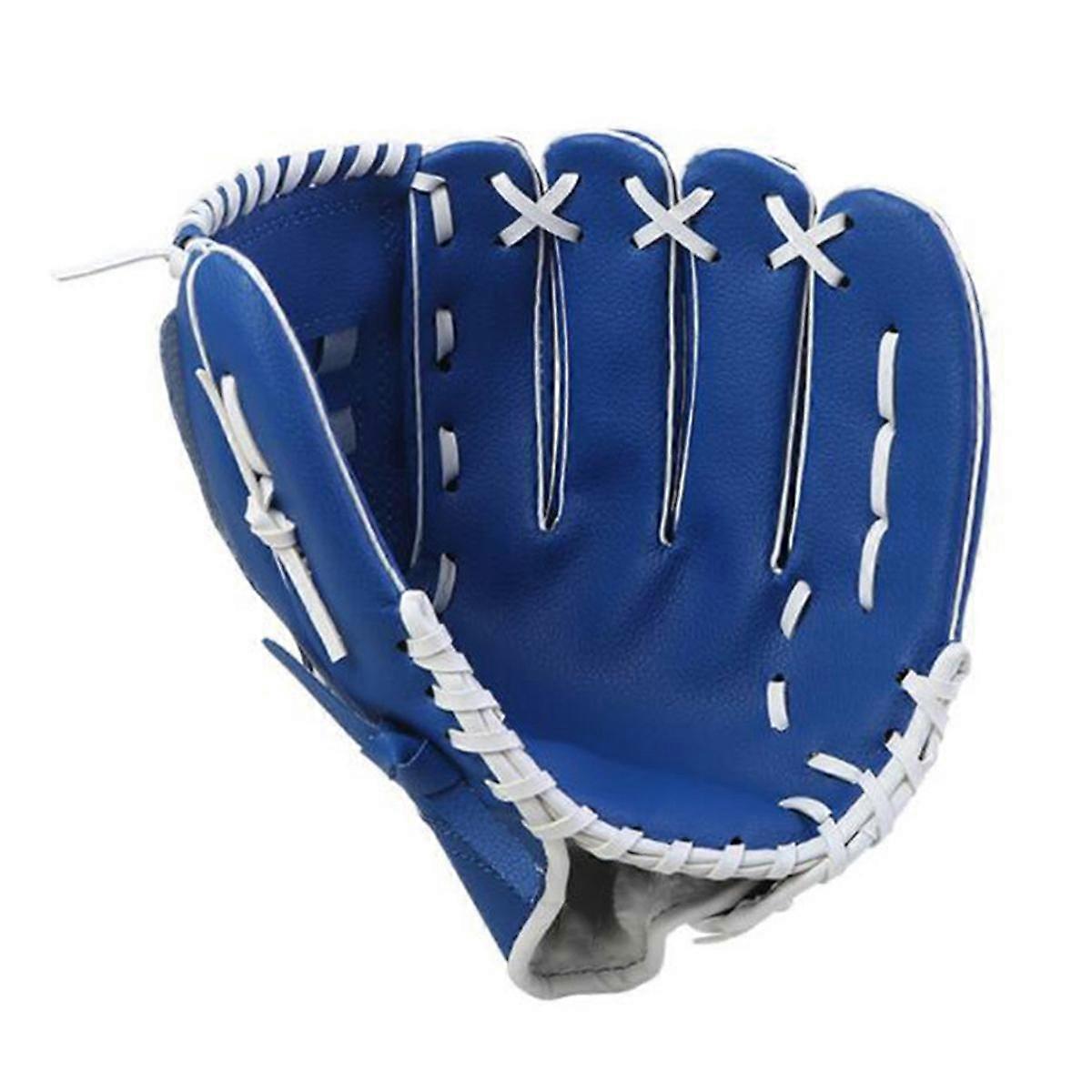 Outdoor Sports Left Hand Training Practice Softball Baseball Gloves Pitcher Hand Players Pocket Glove 11.5Inch Blue