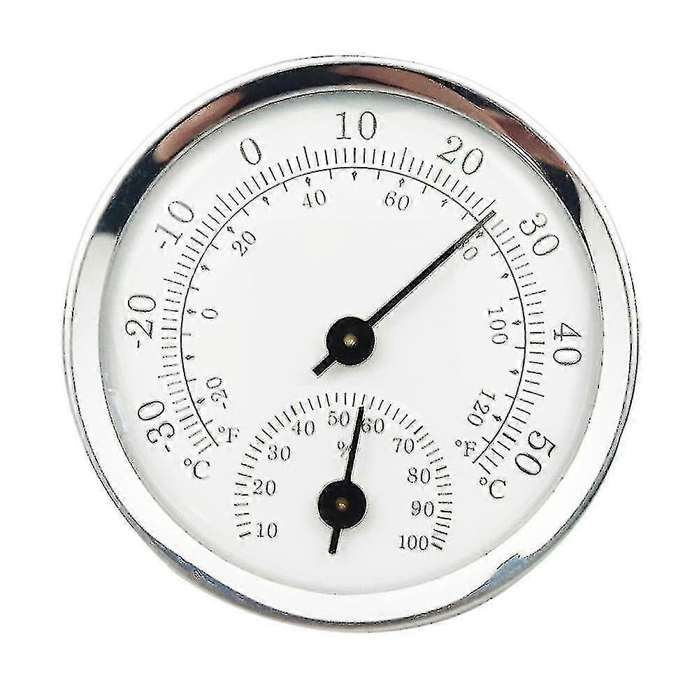 Mini Pointer Thermometer Aluminum Alloy Shell Plastic Bottom Shell Plastic Lens-colorsilver White Thermohygrometer