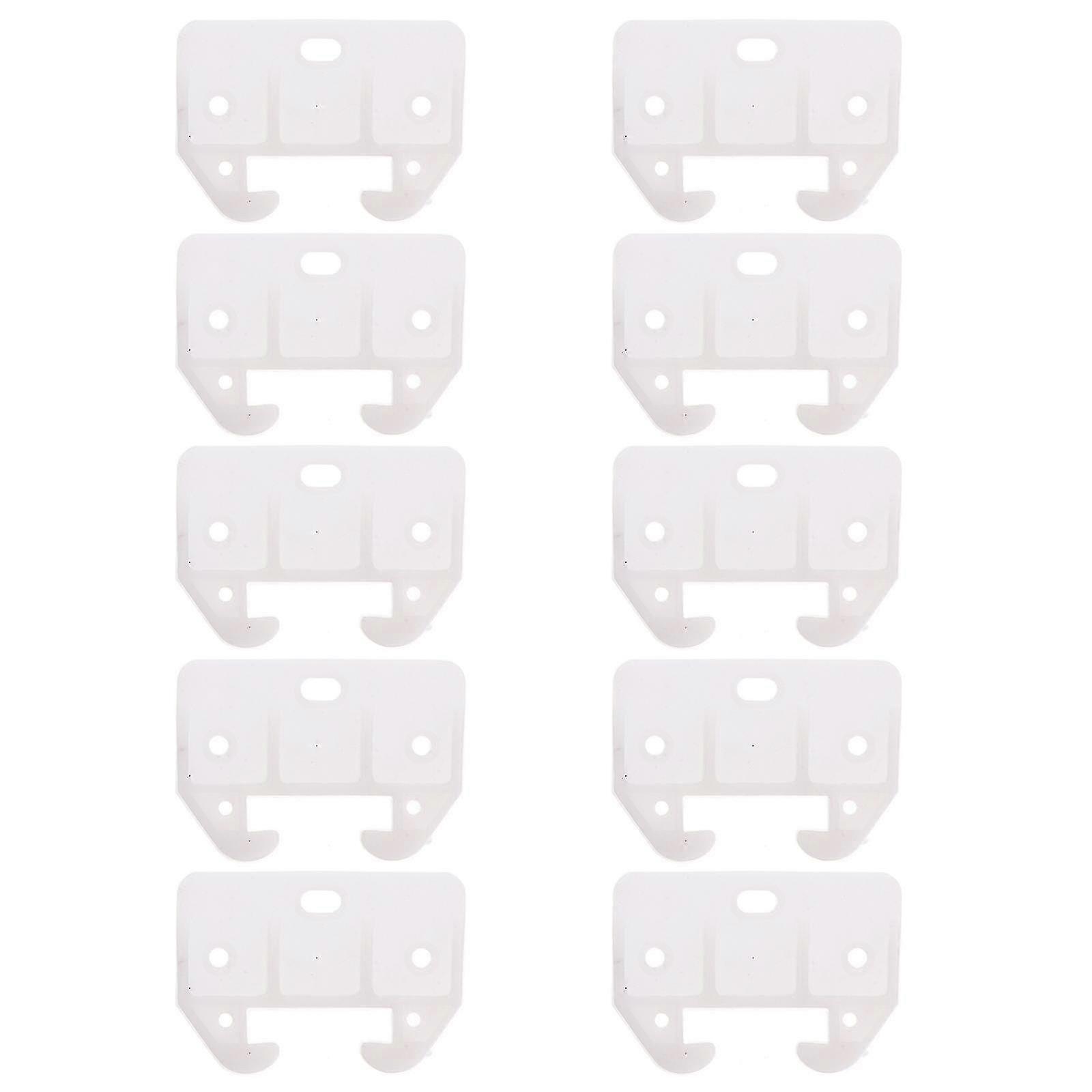 10pcs Plastic Drawer Track Guides Slides Replacement Furniture Parts (white)