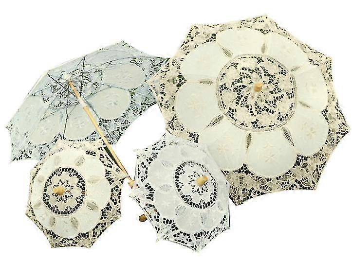 Vintage spetsparasoll, bröllopsbrudparaply