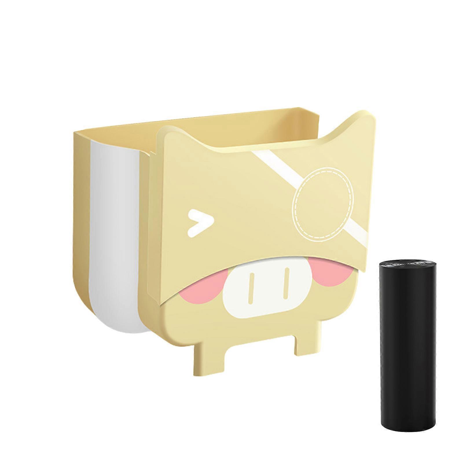 Multi-Function Foldable Cartoon Trash Can Wall Mounted Cabinet Door Garbage Bin Camper Trash Can