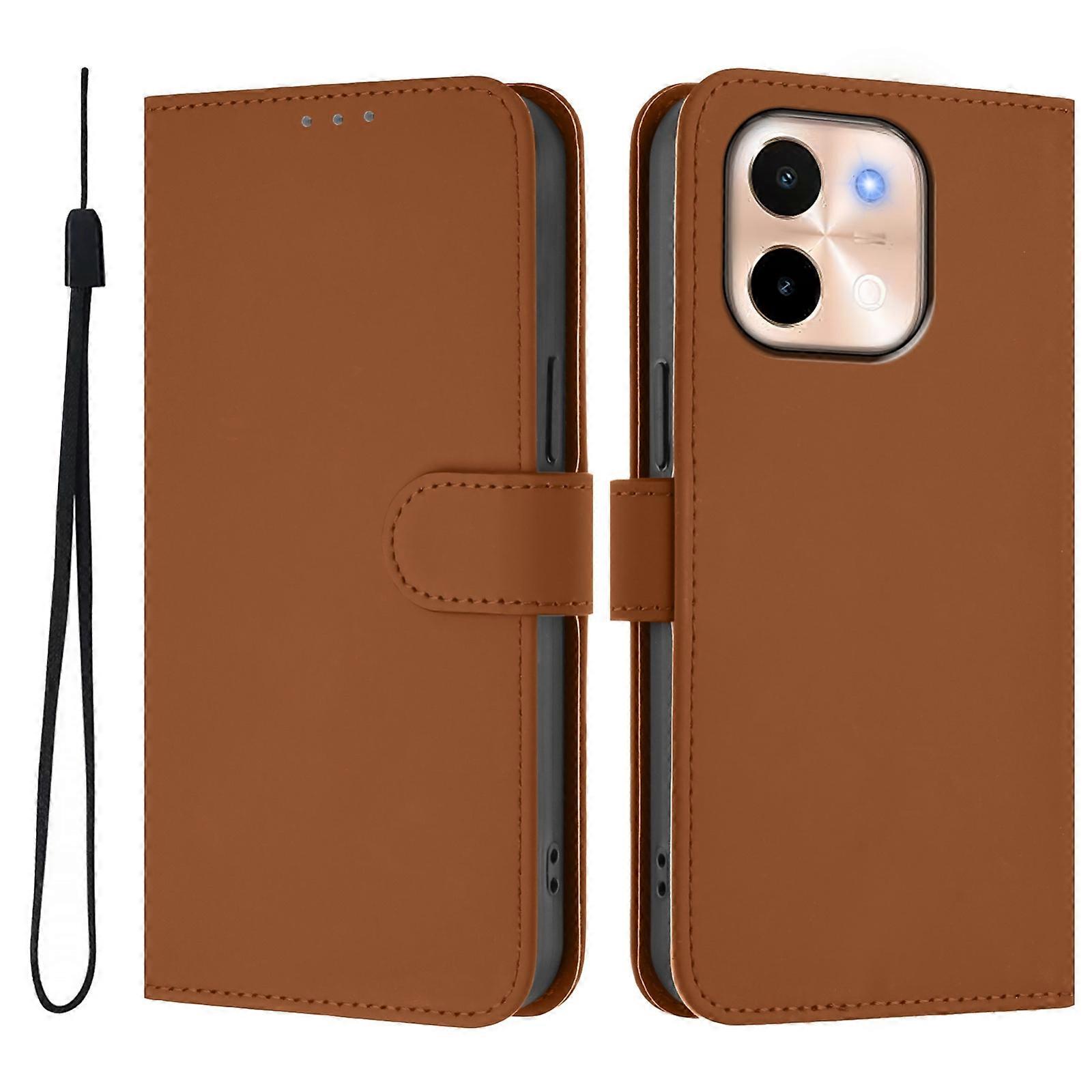 Solid Color PU Case For vivo Y28 4G