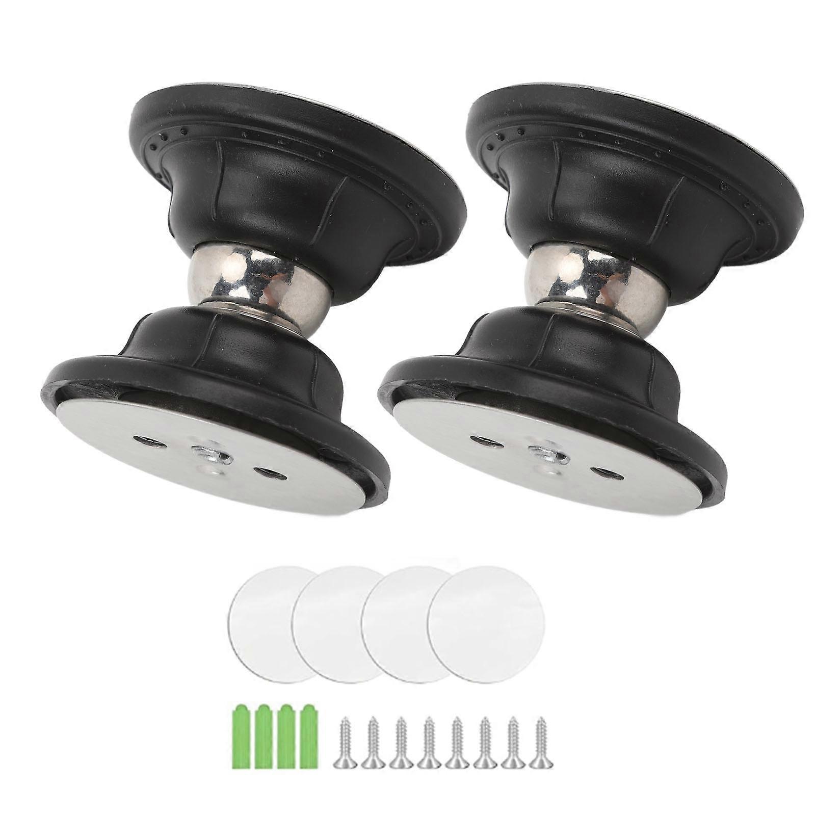Pair of RV Magnetic Door Catch Reduce Noise Heavy Duty Baggage Door Catch for Motorhome Travel Trailer Camper Black