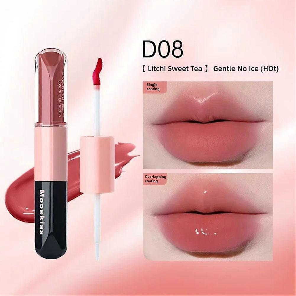 Oglindă Lip Glaze Glazură Dublu Cap Luciu de buze Machiaj cosmetic Oglindă de durată
