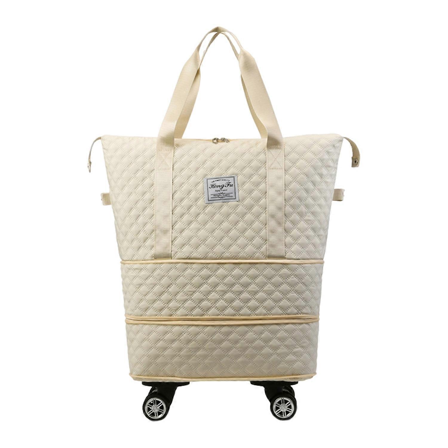 Expandable Foldable Duffel Bag Suitcase Zipper Closure Large Capacity Waterproof Wear Resistant