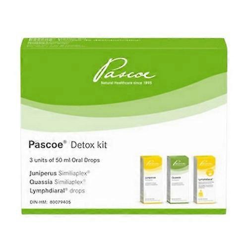 Pascoe Detox Kit With Juniperus Quassia And Lymphdiaral Homeophathic Remedy, 3 X 50 Ml