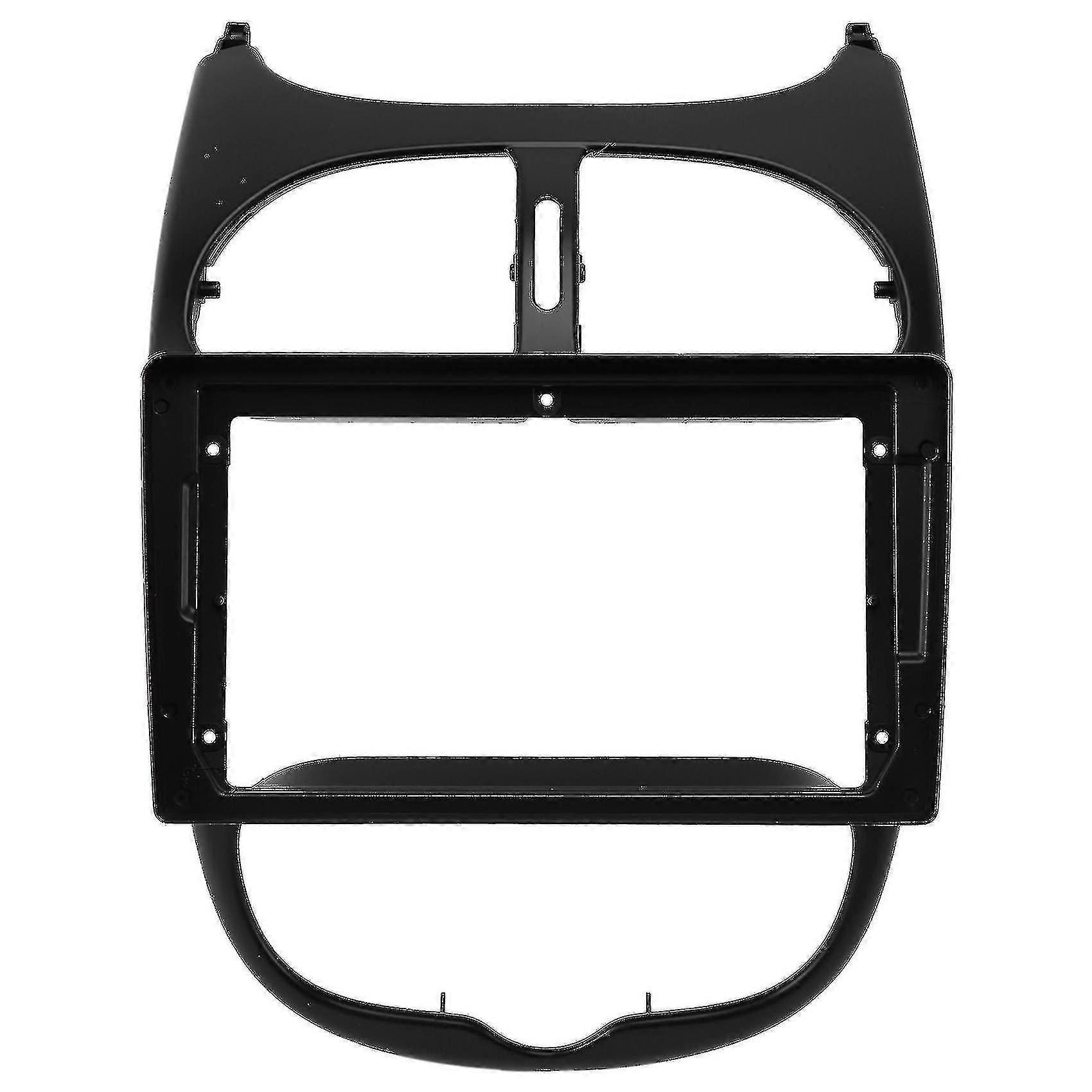 9 Inch 2din Car Dashboard Frame Dvd Frame Radio Panel Frame Navigation Panel For 206 2004-2008 Edition