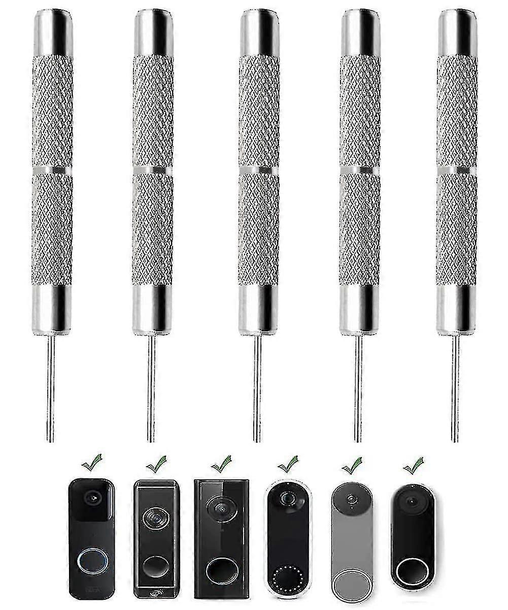 5 Pack Doorbell Removal Pin, Release Key Security Removal Tool Replacement, Remove Video Doorbell from Mount
