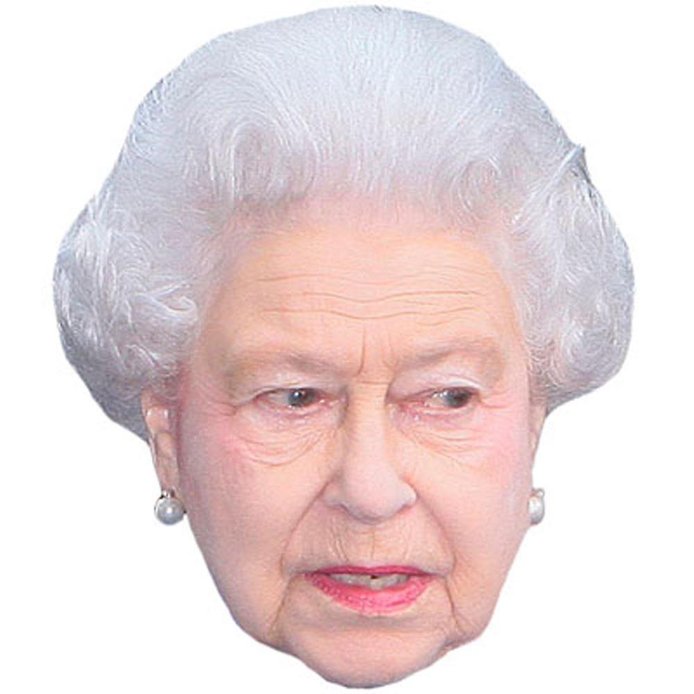 HRH The Queen Celebrity Mask, Flat Card Face