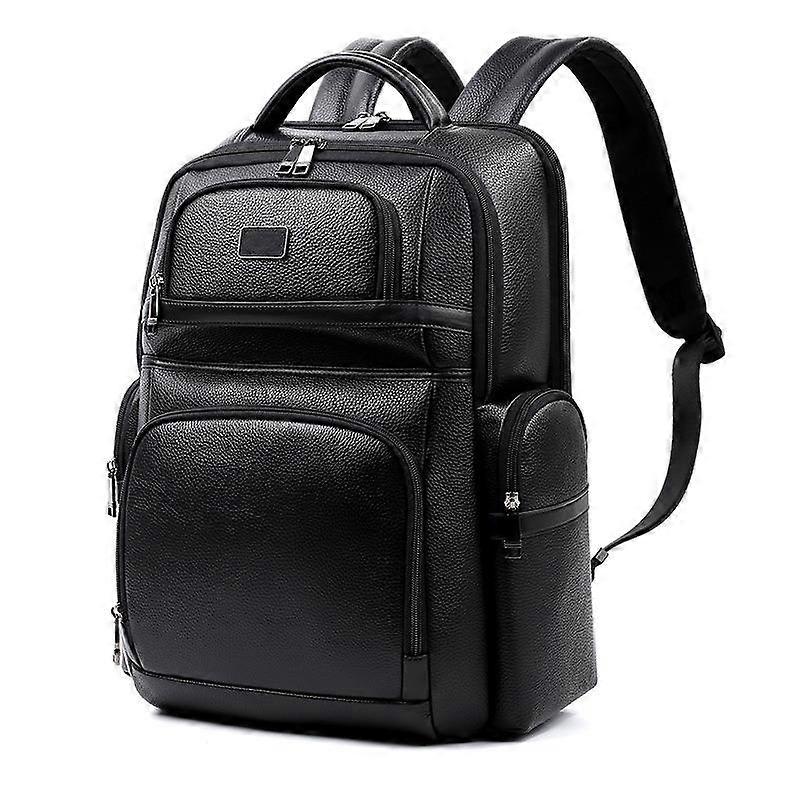 Genuine Leather Men's Shoulder-top Layer Cowhide Computer Bag Large Capacity Bag Premium Business Backpack