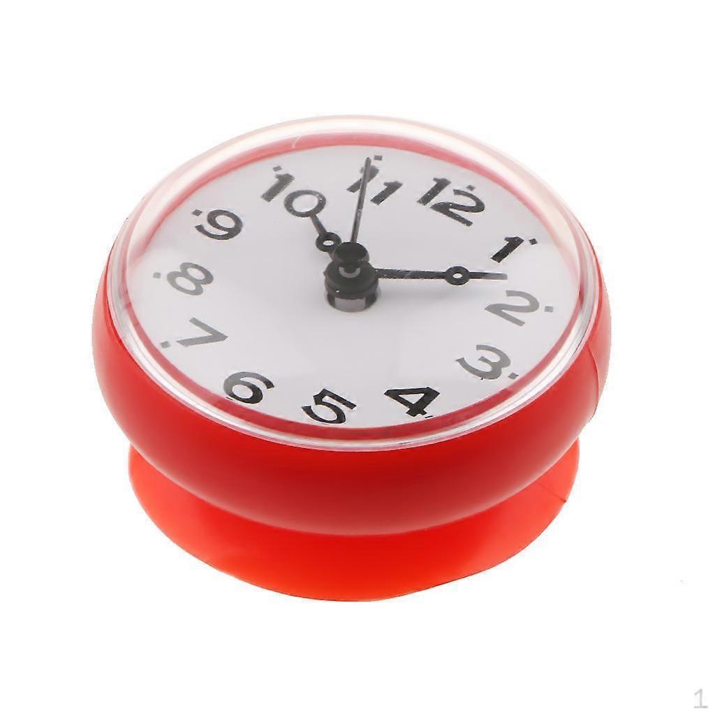 7.5 Cm in Diameter. Waterproof Silicone Suction Cup Clock for Kitchen, Bathroom, Shower,