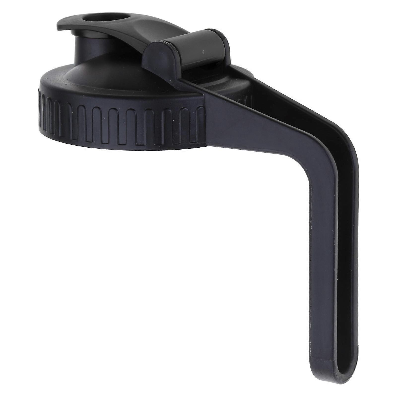 מכסה צנצנת לשימוש חוזר עם כובע הפוך מכסה מיכל מזון פיקניק מכסה צנצנת הוכחת דליפה מכסה בקבוק אחסון מזון חומר PP שחור