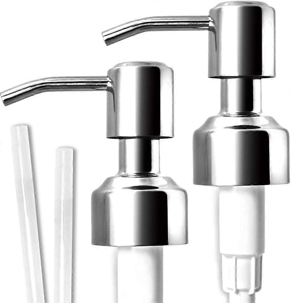 2PCS Stainless Steel Soap Dispenser Pumps for Regular Bottles