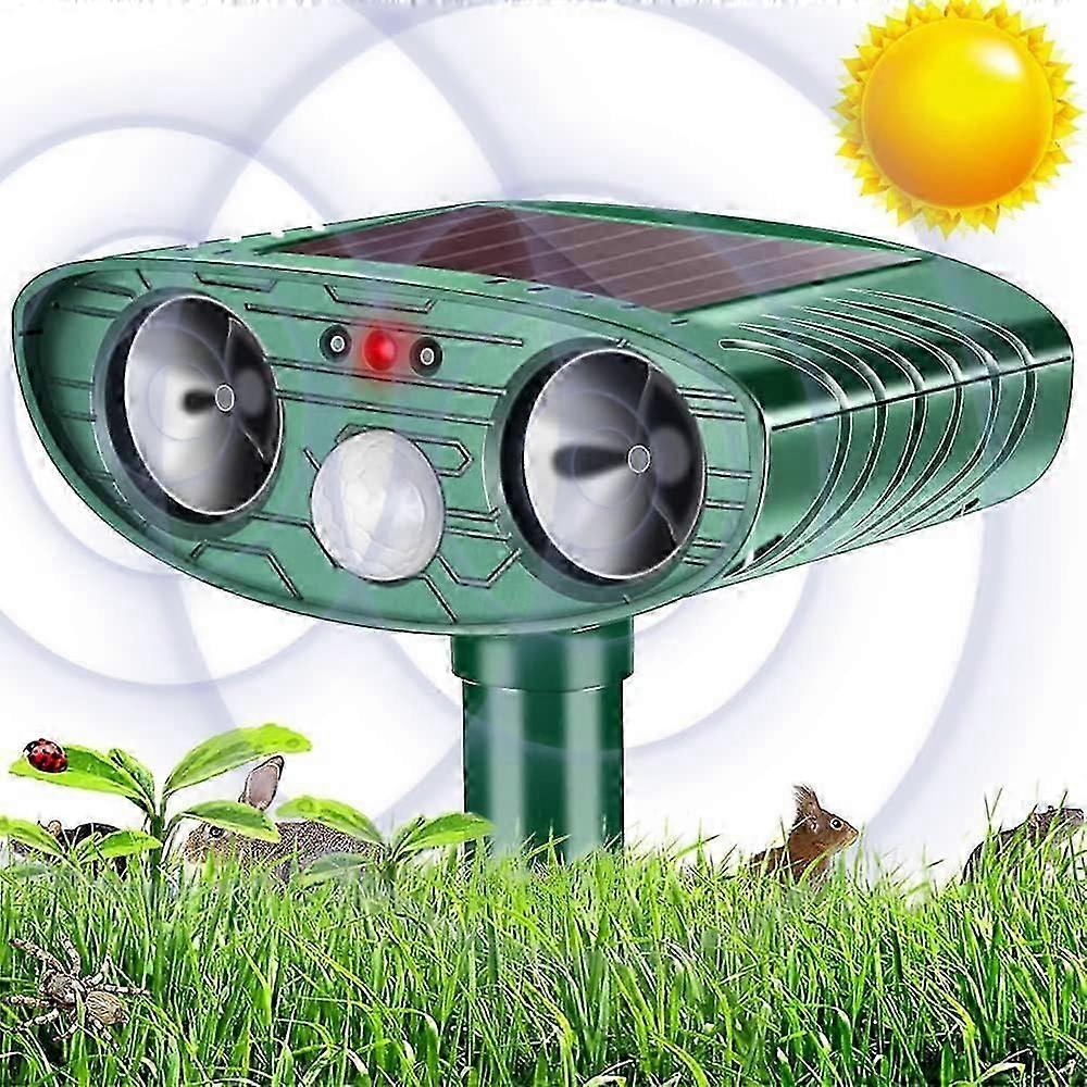 Cat Deterrent For Garden Ultrasonic Cat Scarer Solar Powered Fox Repellent Animal Repeller Waterproof Upgraded Motion Activated Sensor For Dogs Birds