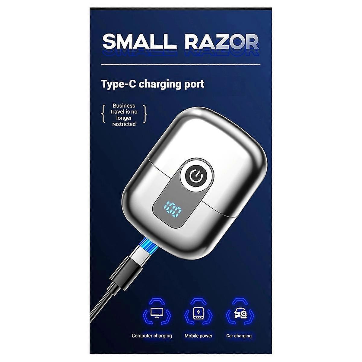 Men'S Electric Shaver Magnetic Mini Portable Double Double Digital Display
