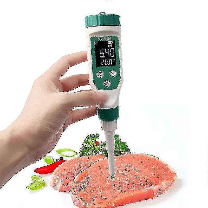 Food Ph Meter, High Accuracy Food Ph Tester With Lcd Backlight And Atc, Ph Meter For Food Fruit Meat Canning Brewing Measurement -xx j.s