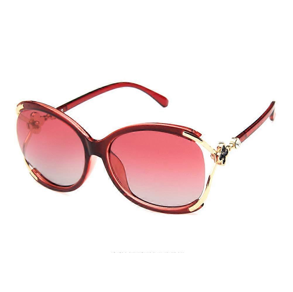 Retro Brown Round Polarized Sunglasses for Women Brown Lens Color Round Frame Style Glare Reduction