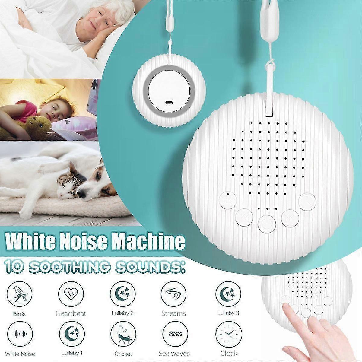 Baby White Noise Machine USB Rechargeable Timed Shutdown Sound Machine Sleep Soother Relaxation Monitor For Baby Adult Office