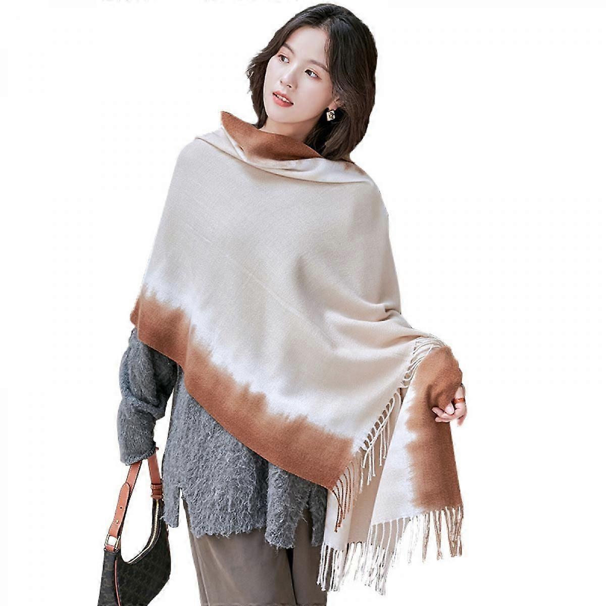 Pashmina Scarfs Women Shawls Wraps Evening Dresses Soft Large Scarves for Wedding FavorsCaramel