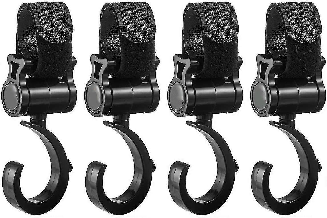 Stroller Hooks 4 Pack Stroller Hanger Bags Hook For Strollers Universal Stroller Clip Accessory (plastic-4pcs)