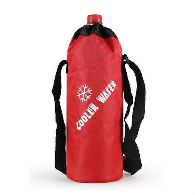 Oxford Cloth Portable Ice Pack Lunch Bag Drawstring / Red