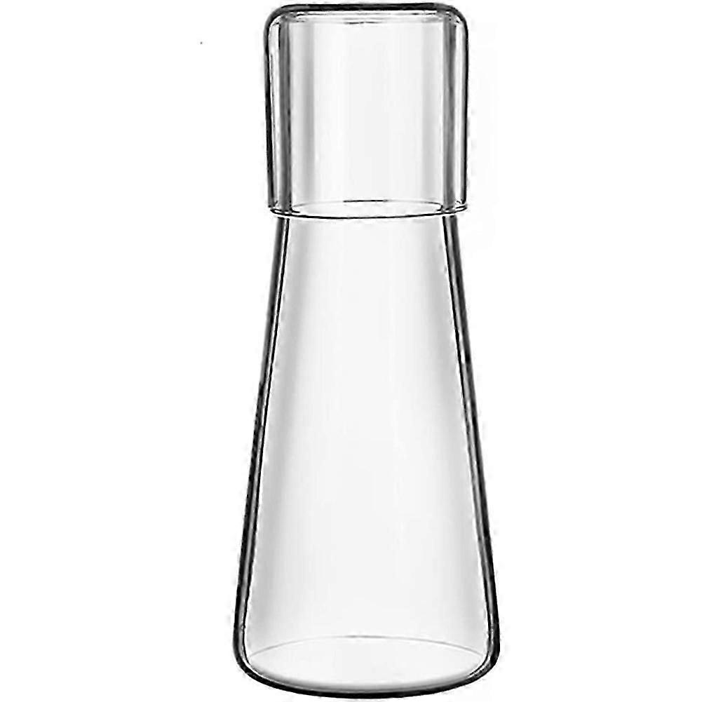 Set di caraffe per acqua da comodino trasparente con bicchiere adatto per comodino da camera da letto, caraffa per acqua notturna con G