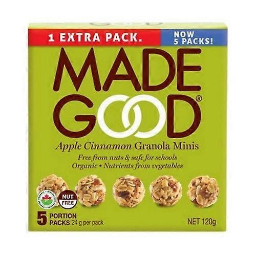 Madegood 有机格兰诺拉麦片棒迷你苹果肉桂,5 X 24 克(一箱 6 克)