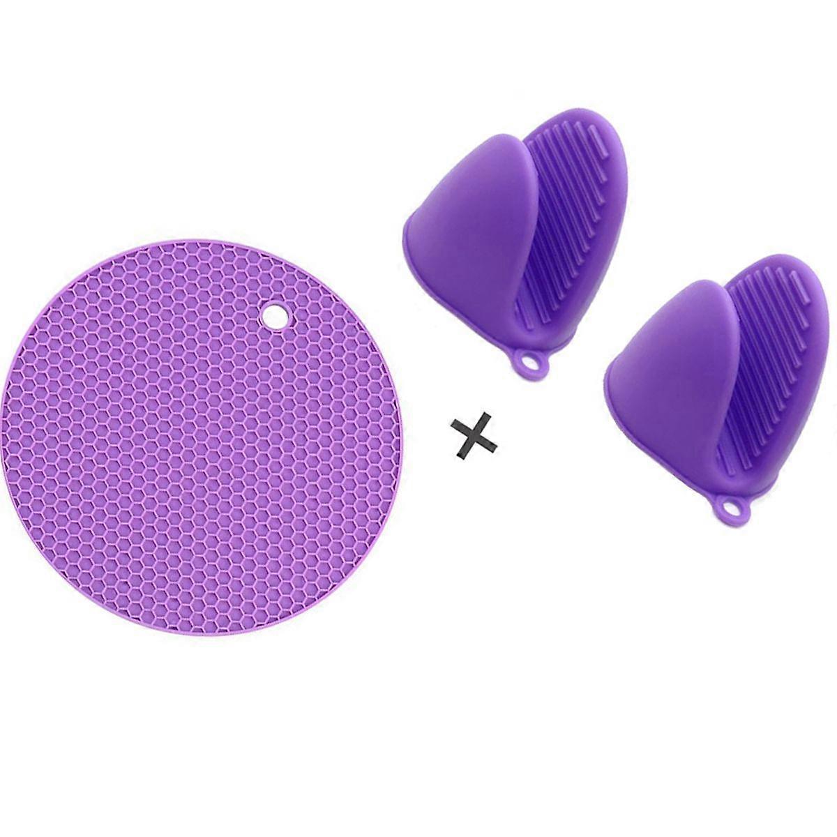 2Pcs Heat Resistant Silicone Mini Oven Mitts for Kitchen fast