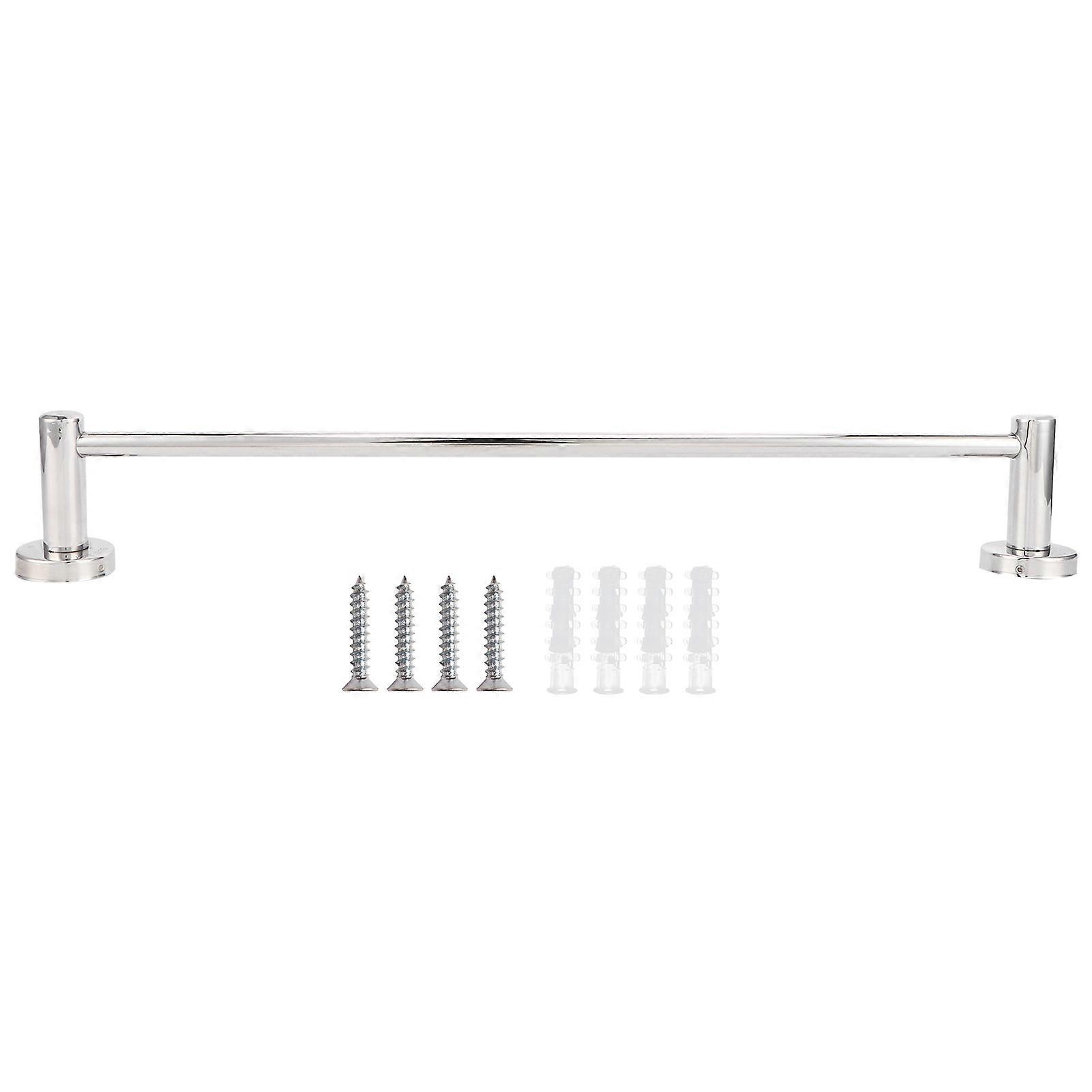 58cm Stainless Steel Towel Bar Wall-Mounted Bathroom Organizer with Durable Finish and Space-Saving Design