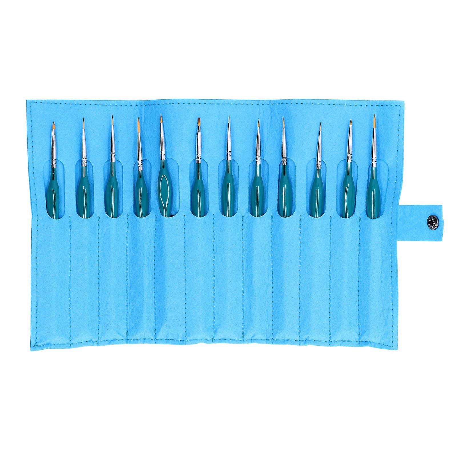 Drawing Paint Brush 12-Piece Set Flexible Bristles Durable Comfortable Handle For Comics And Watercolor Hook Line Pen